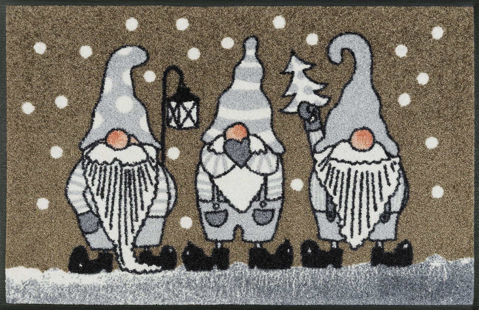 wash-dry-design-fu-matte-winterzwerge-taupe-50x75-cm-waschbare-sauberlaufmatte-f image 1