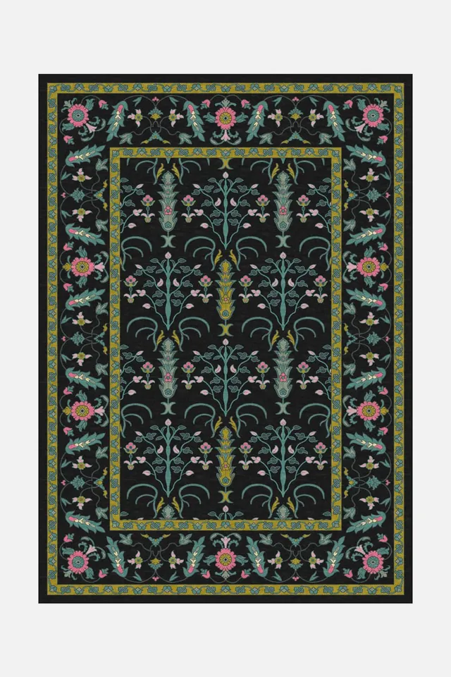 teppana-eve-kaleido-teppich-waschbarer-designteppich-blau-gr-n-modern image 1
