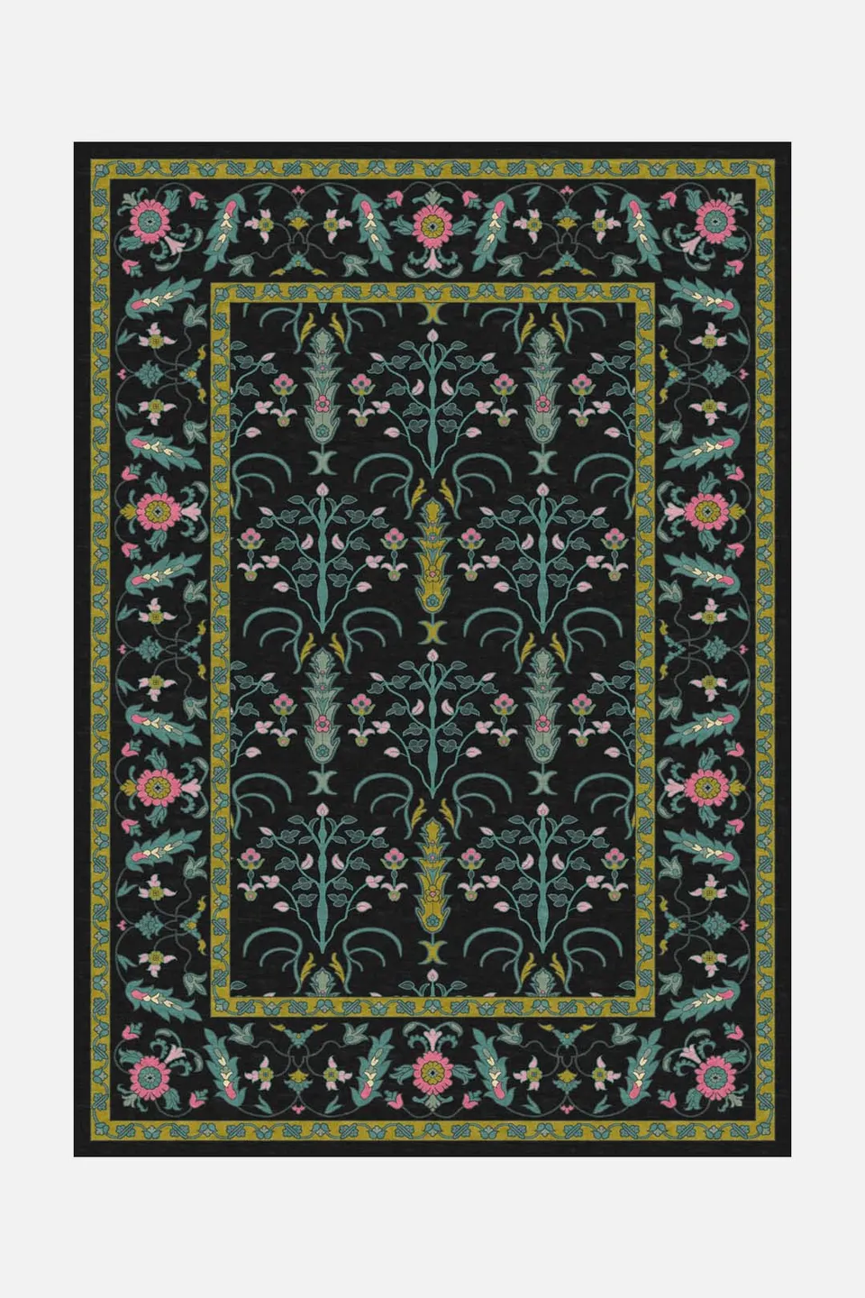 teppana-eve-kaleido-teppich-waschbarer-designteppich-blau-gr-n-modern image 1
