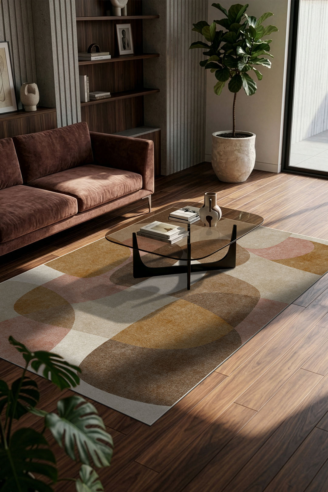 teppana-luna-altrosa-waschbarer-teppich-indoor-inkl-rutschfester-matte image 4