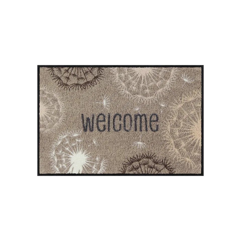 salonloewe-dandelion-welcome-beige-eingangsmatte-50-x-75-cm-einladende-fu-matte- image 1