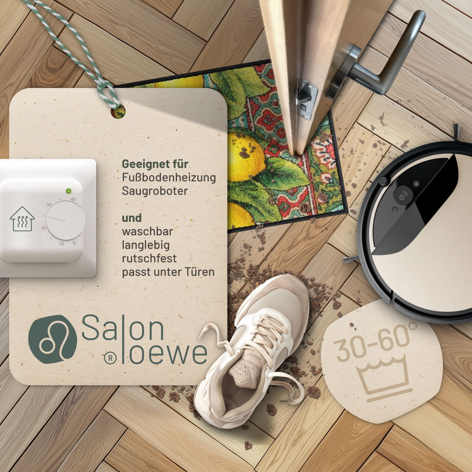salonloewe-doni-preziosi-eingangsmatte-40-x-60-cm-waschbare-schmutzfangmatte-kaf image 3