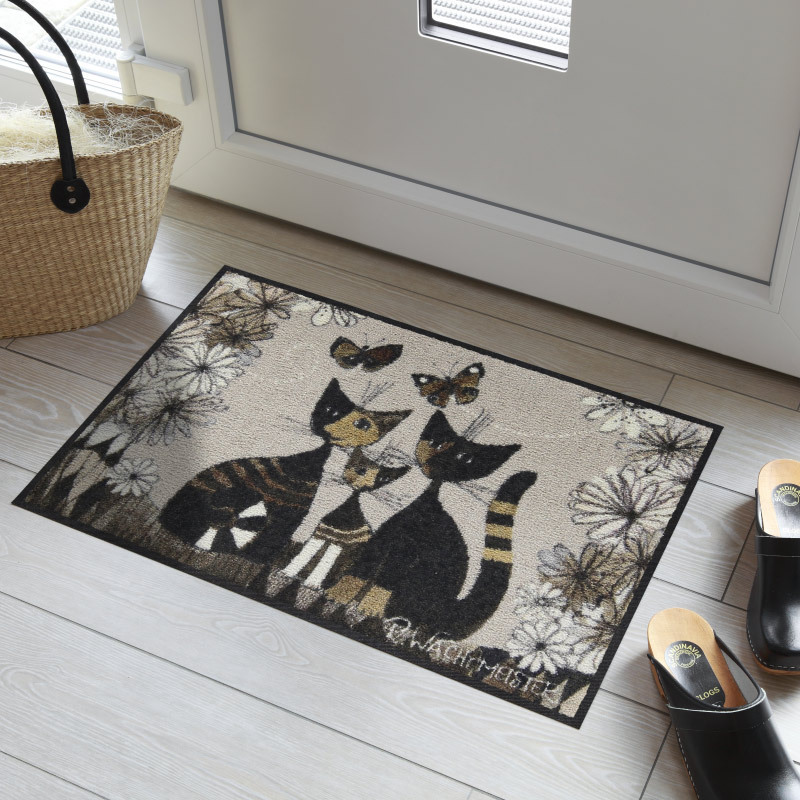 salonloewe-gatti-con-fiori-eingangsmatte-50-x-75-cm-braun-schwarz-waschbare-fu-m image 2