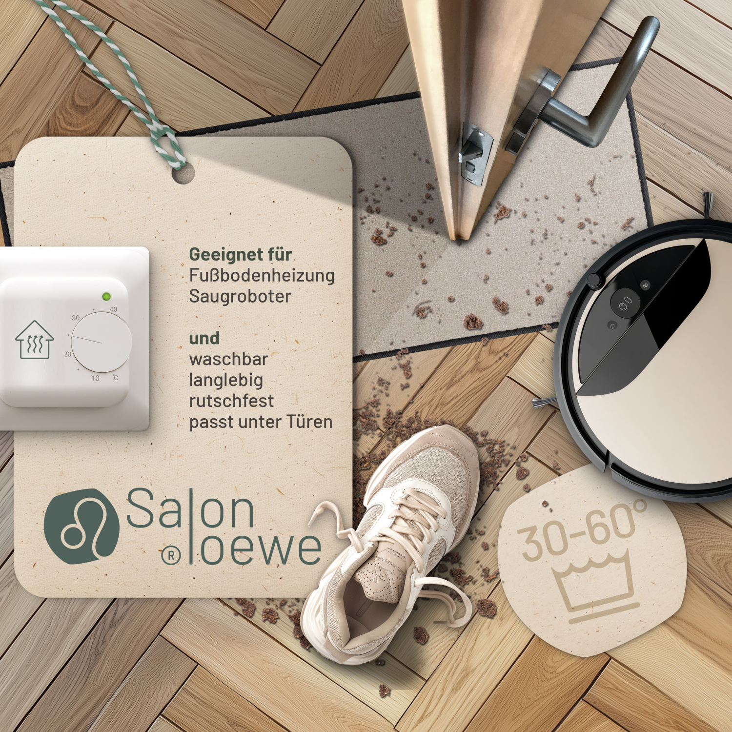 salonloewe-sand-teppich-40-x-100-cm-waschbar-rutschfest-beige image 2