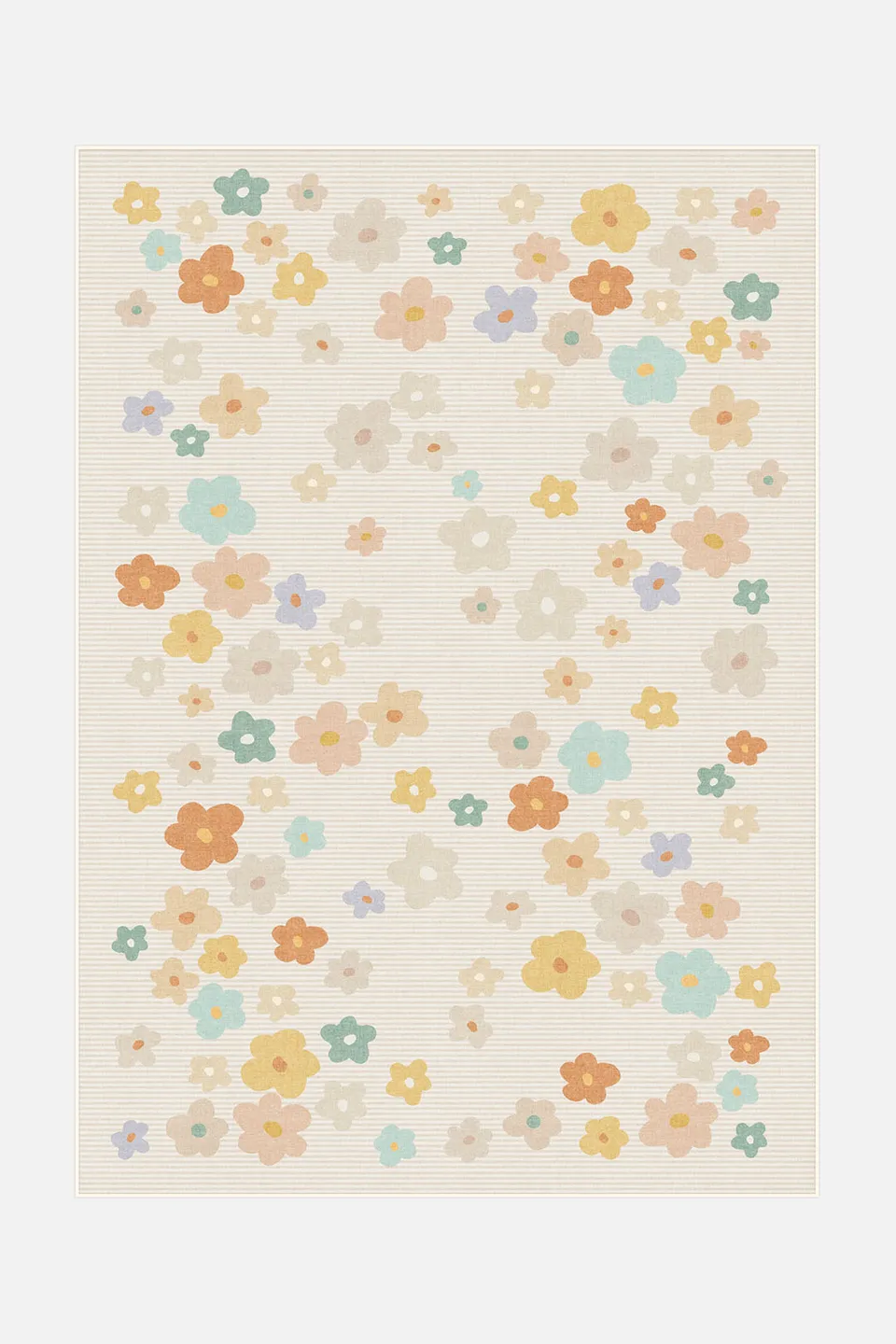 teppana-blumenwiese-bunt-waschbarer-kinder-teppich image 1