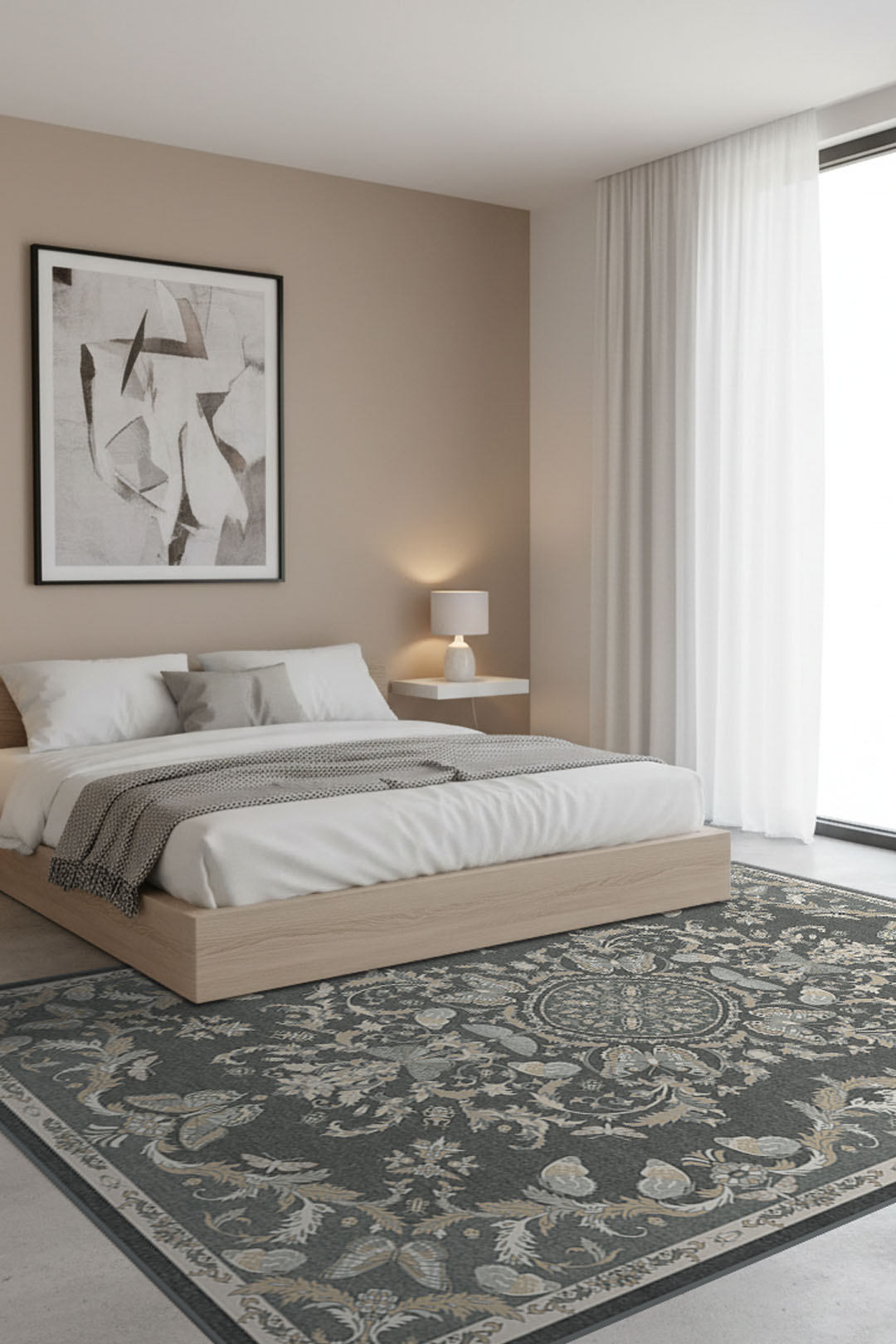 teppana-nymphalis-anthrazit-teppich-weicher-indoor-teppich-in-grau-beige-waschba image 4