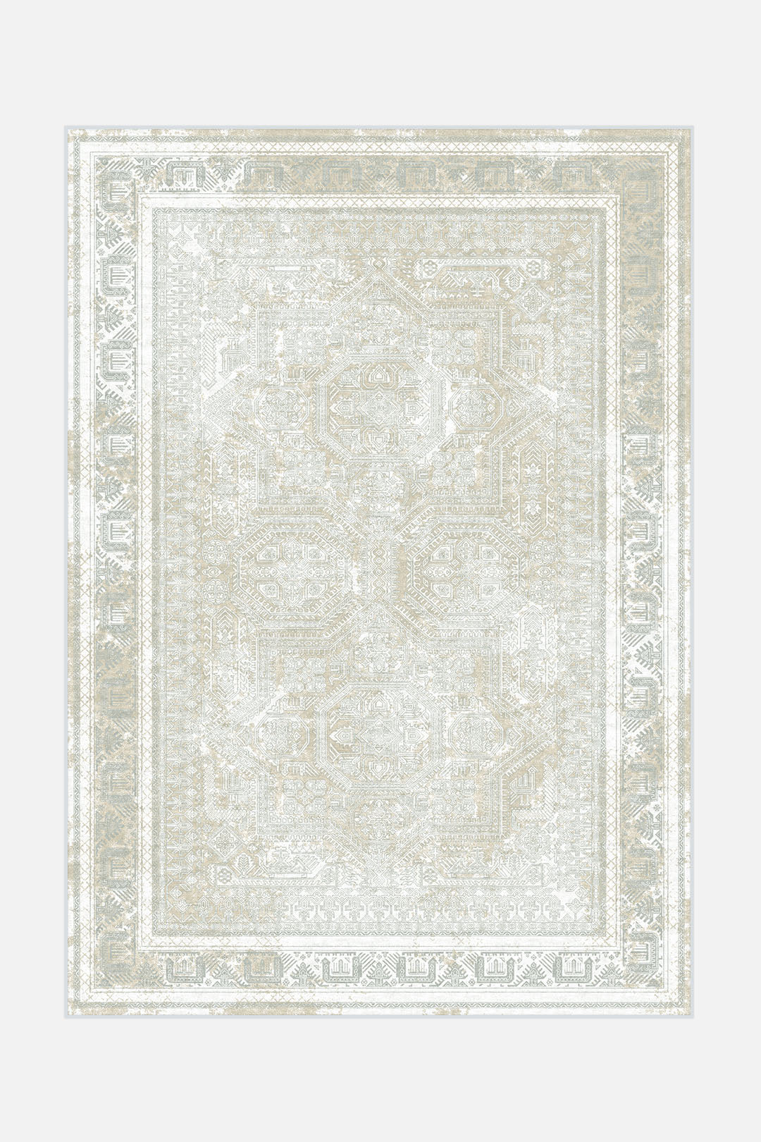 teppana-riley-alabaster-teppich-waschbarer-klassik-teppich-beige image 1
