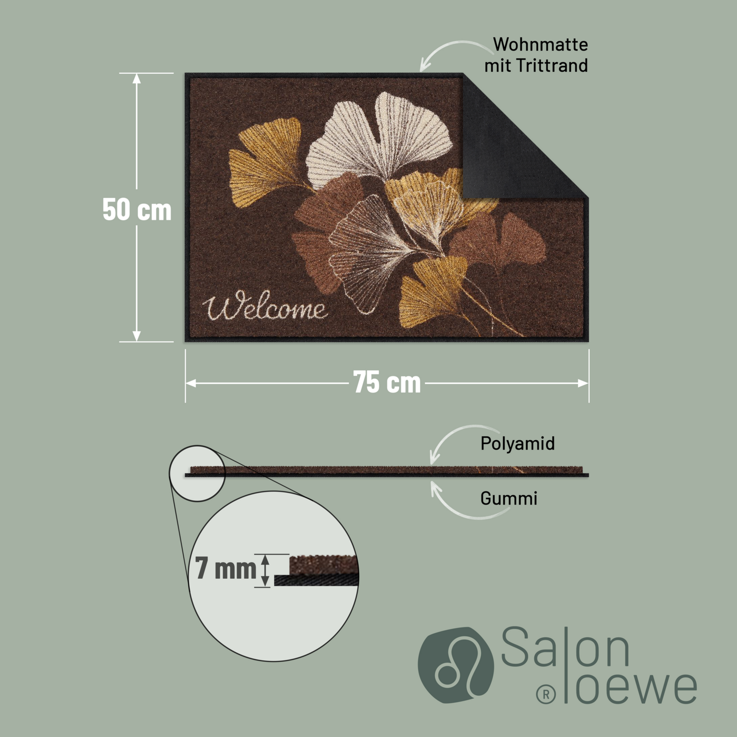 salonloewe-ginko-welcome-mocca-eingangsmatte-50-x-75-cm-ginkgobl-tter-design-pol image 4