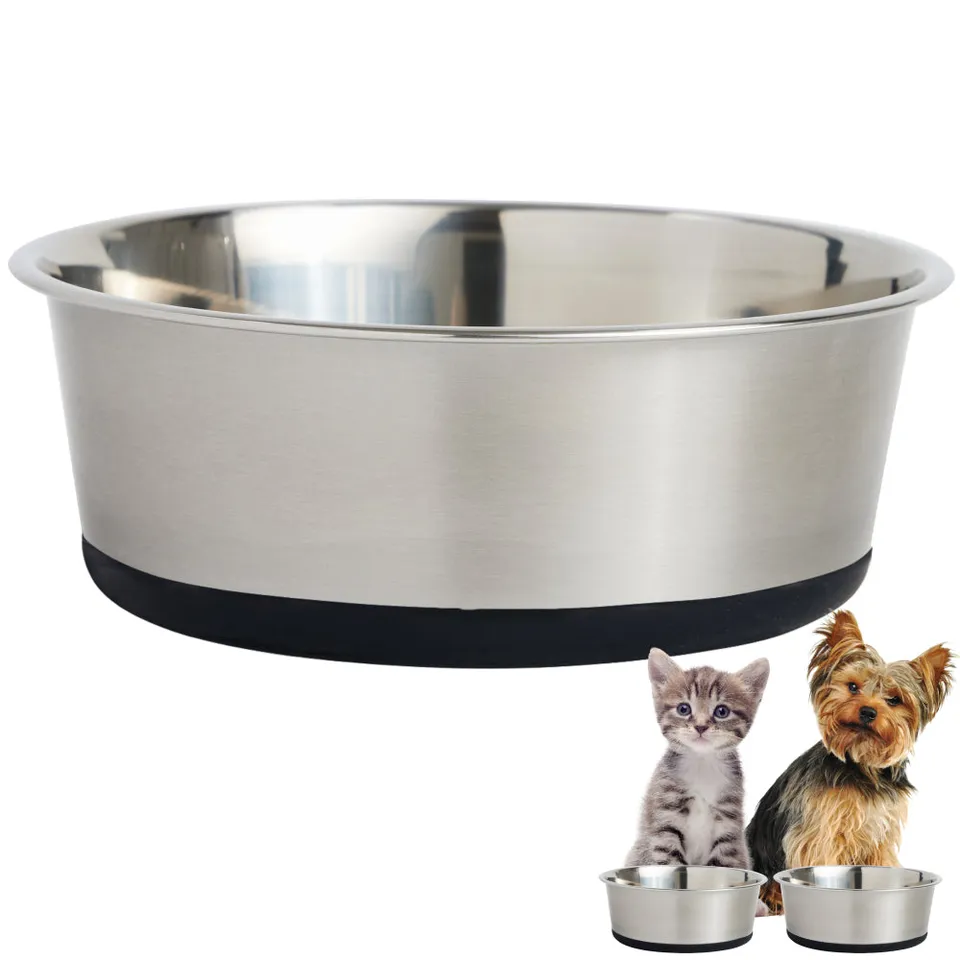 gorilla-grip-stainless-steel-dog-bowl-hundenapf-einzeln image 1