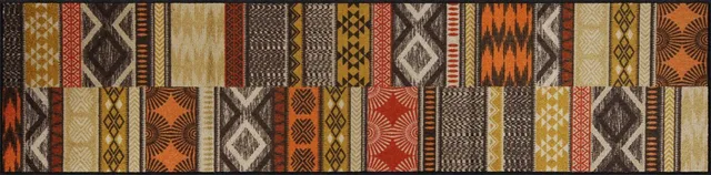 salonloewe-ethno-patch-teppich-60-x-240-cm-geometrisches-design-rutschfest-wasch image 1