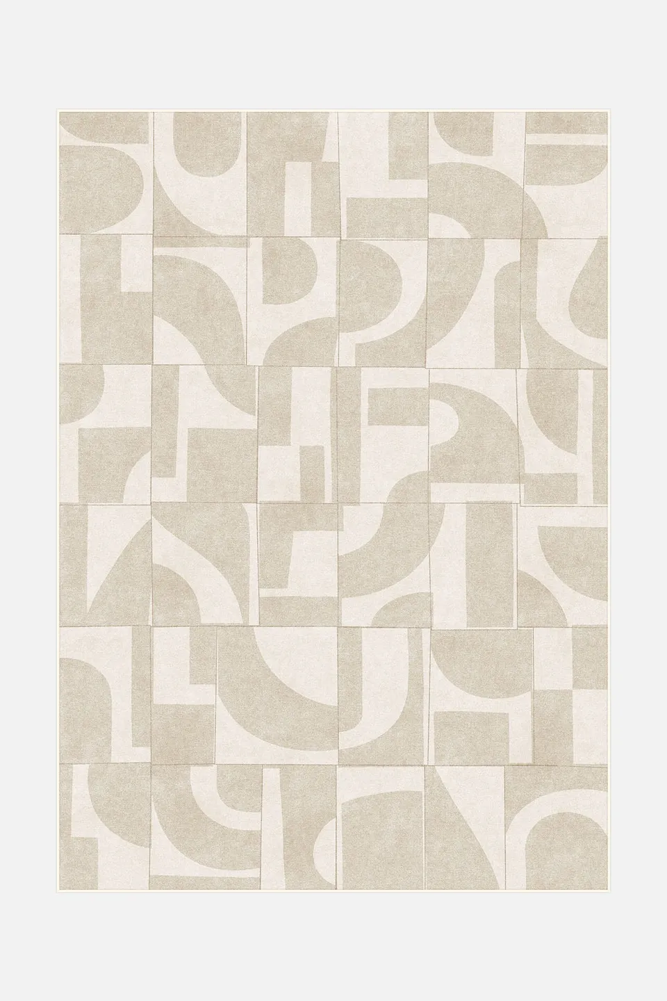teppana-vika-beige-teppich-waschbarer-geometrischer-teppich image 1