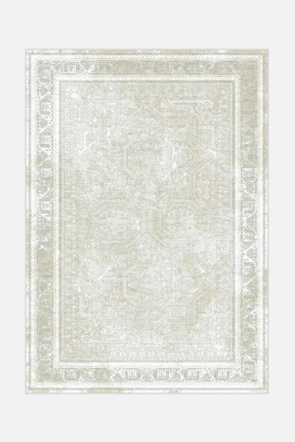 teppana-riley-alabaster-teppich-waschbarer-klassik-teppich-beige image 1