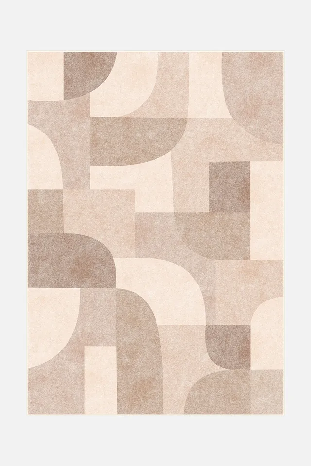 teppana-freya-puder-teppich-waschbarer-indoor-teppich-beige-geometrisch-modern image 1