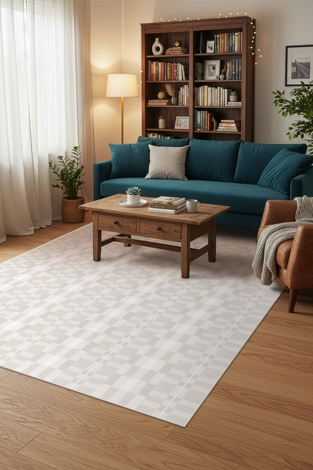 teppana-viera-sand-teppich-waschbarer-beige-l-ufer-mit-geometrie image 4