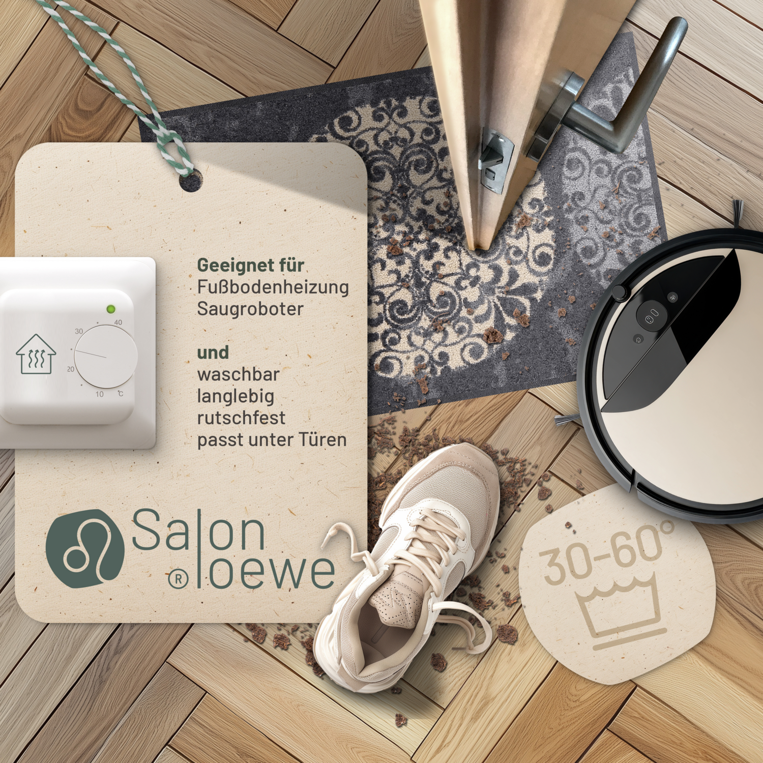 salonloewe-fliesenkreise-l-ufer-50-x-75-cm-schmutzfangmatte-in-grau-und-beige-mi image 3