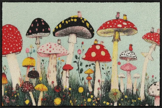 salonloewe-fantasy-mushrooms-eingangsmatte-50-x-75-cm-polyamid-rutschfest-waschb image 1