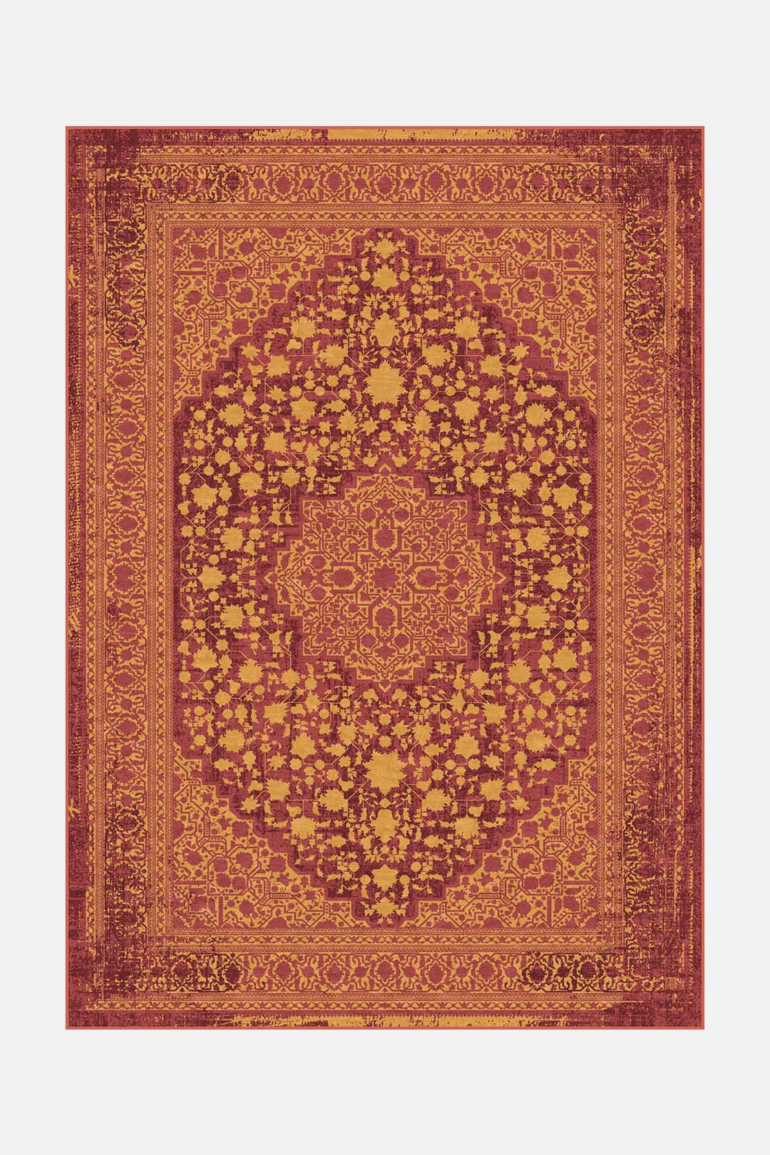teppana-ella-korall-teppich-waschbarer-perser-teppich image 1