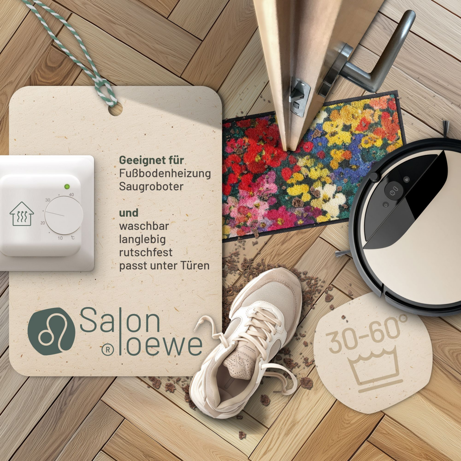 salonloewe-mille-fleurs-minimatte-30-x-75-cm-blumenmotiv-polyamid-rutschfest image 3