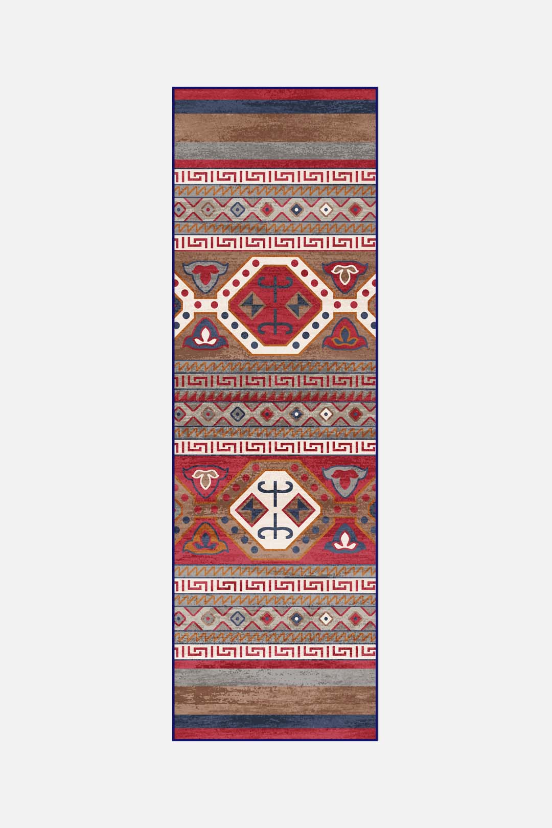 teppana-kaneschka-rot-teppich-waschbarer-indoor-teppich-blau-braun-taupe-marokka image 5