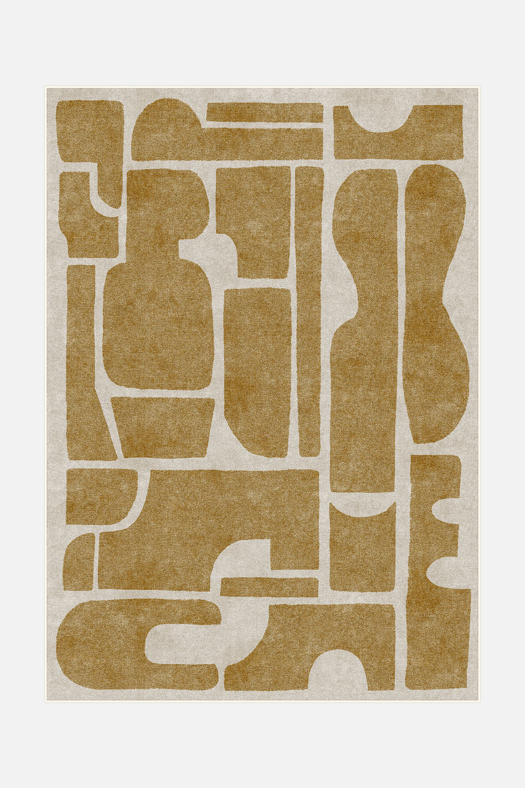 teppana-tilda-senfgelb-teppich-waschbarer-kurzflor-teppich-gelb-orange-beige-nat image 1