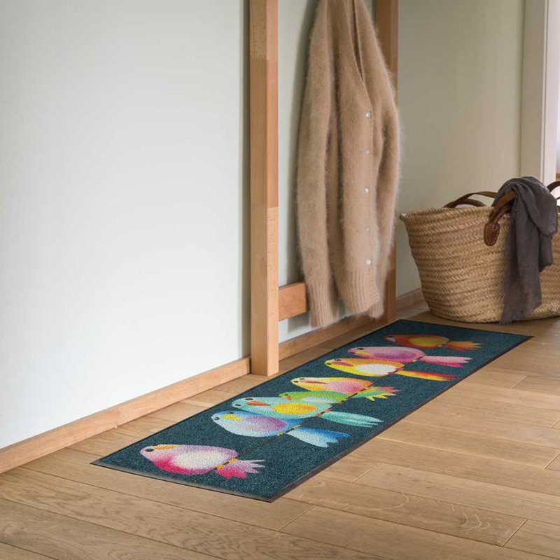 salonloewe-fussmatte-rainbow-birds-eingangsmatte-30-x-100-cm-bunte-schmutzfangma image 2