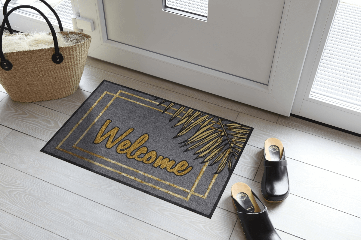 salonloewe-welcome-gold-leaves-eingangsmatte-50-x-75-cm-waschbare-fu-matte-mit-g image 2