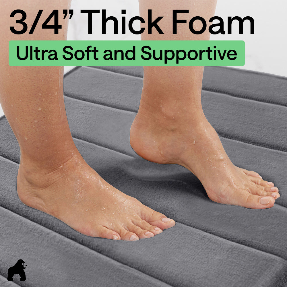 gorilla-grip-memory-foam-badematte-0-75-zoll-dick-ultraweicher-samt-rutschfest image 2