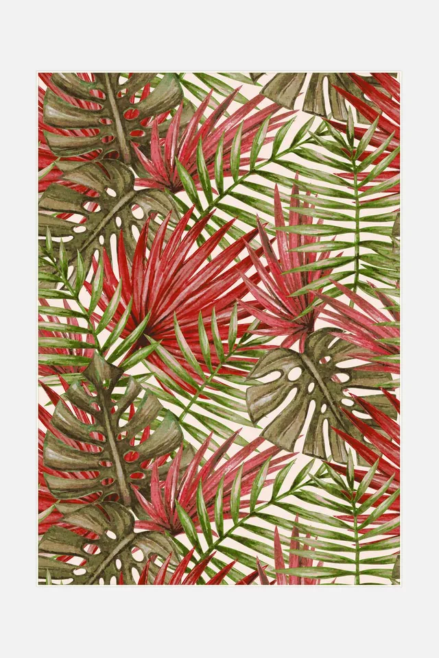 teppana-outdoor-palme-gr-nspecht-teppich-waschbarer-outdoor-teppich image 1