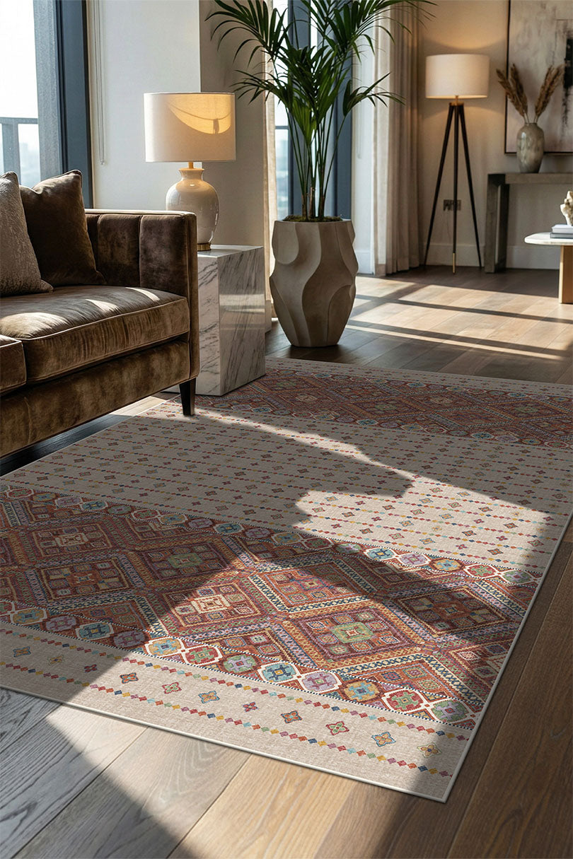 teppana-leila-bunt-teppich-waschbarer-mehrfarben-teppich-im-boho-stil-mit-rutsch image 4