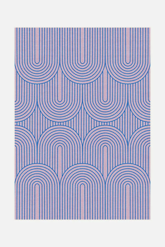 teppana-woge-lila-teppich-waschbarer-indoor-teppich-mit-geometrischem-design-spl image 1