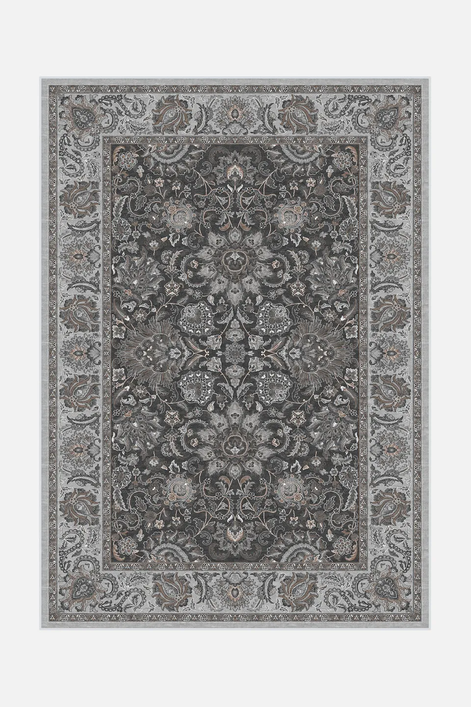 teppana-margot-asche-teppich-waschbar-grau-silber-klassisch image 1