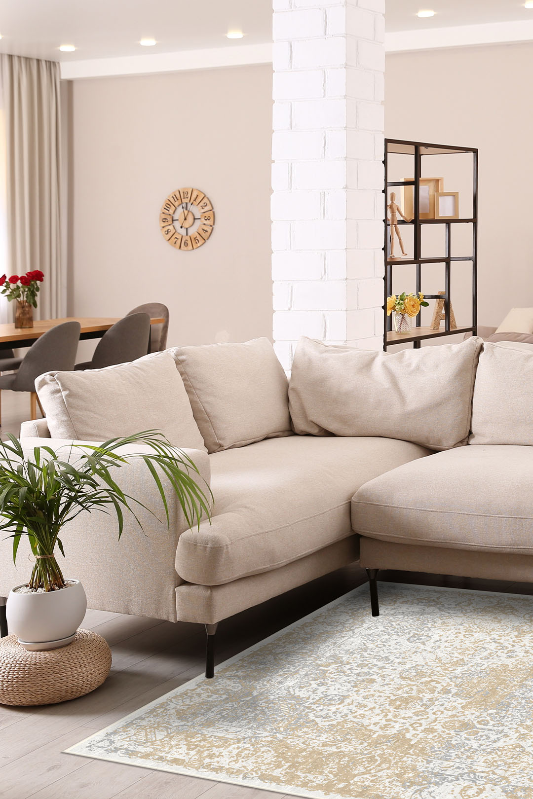 teppana-fiona-creme-teppich-waschbarer-indoor-teppich-mit-rutschfester-matte-34- image 4