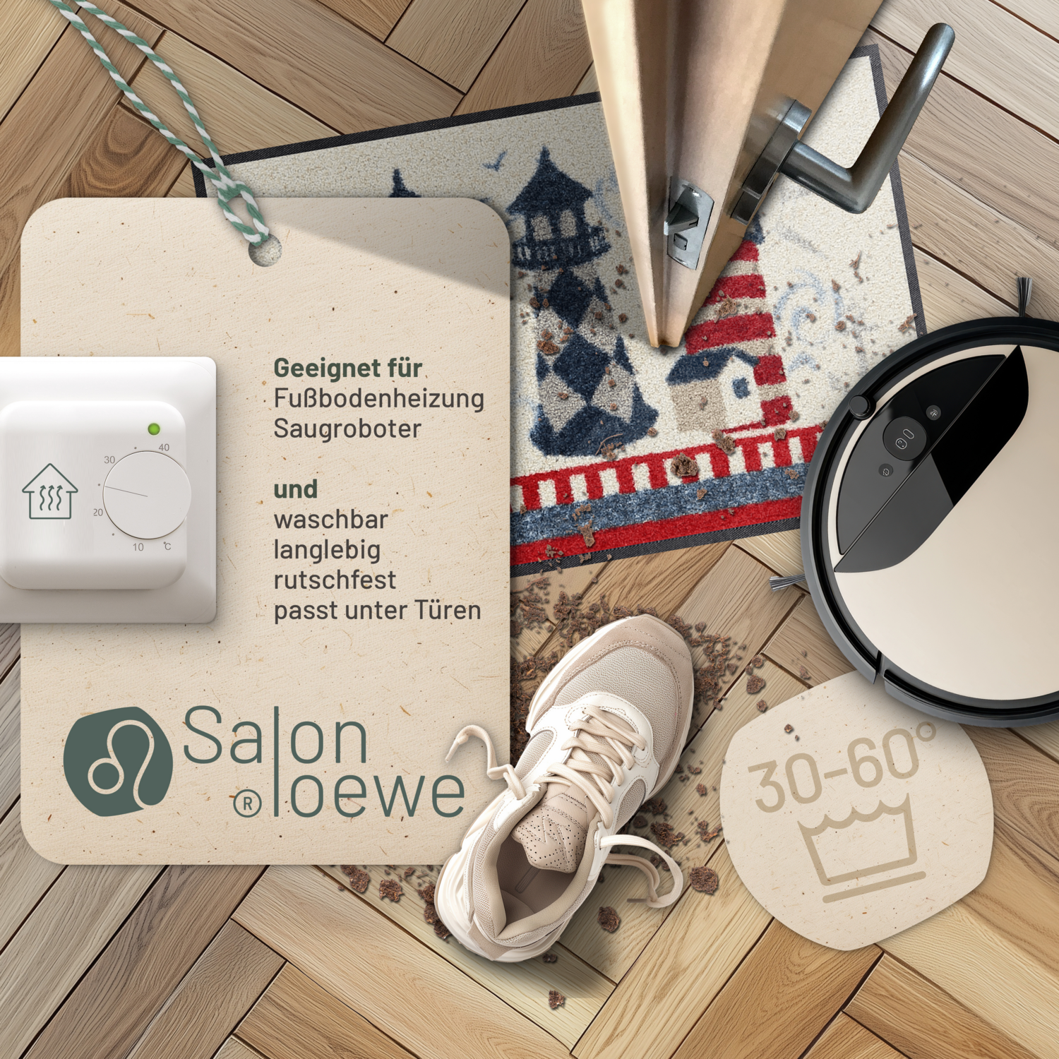 salonloewe-faro-eingangsmatte-50-x-75-cm-maritime-schmutzfangmatte-mit-leuchttur image 3