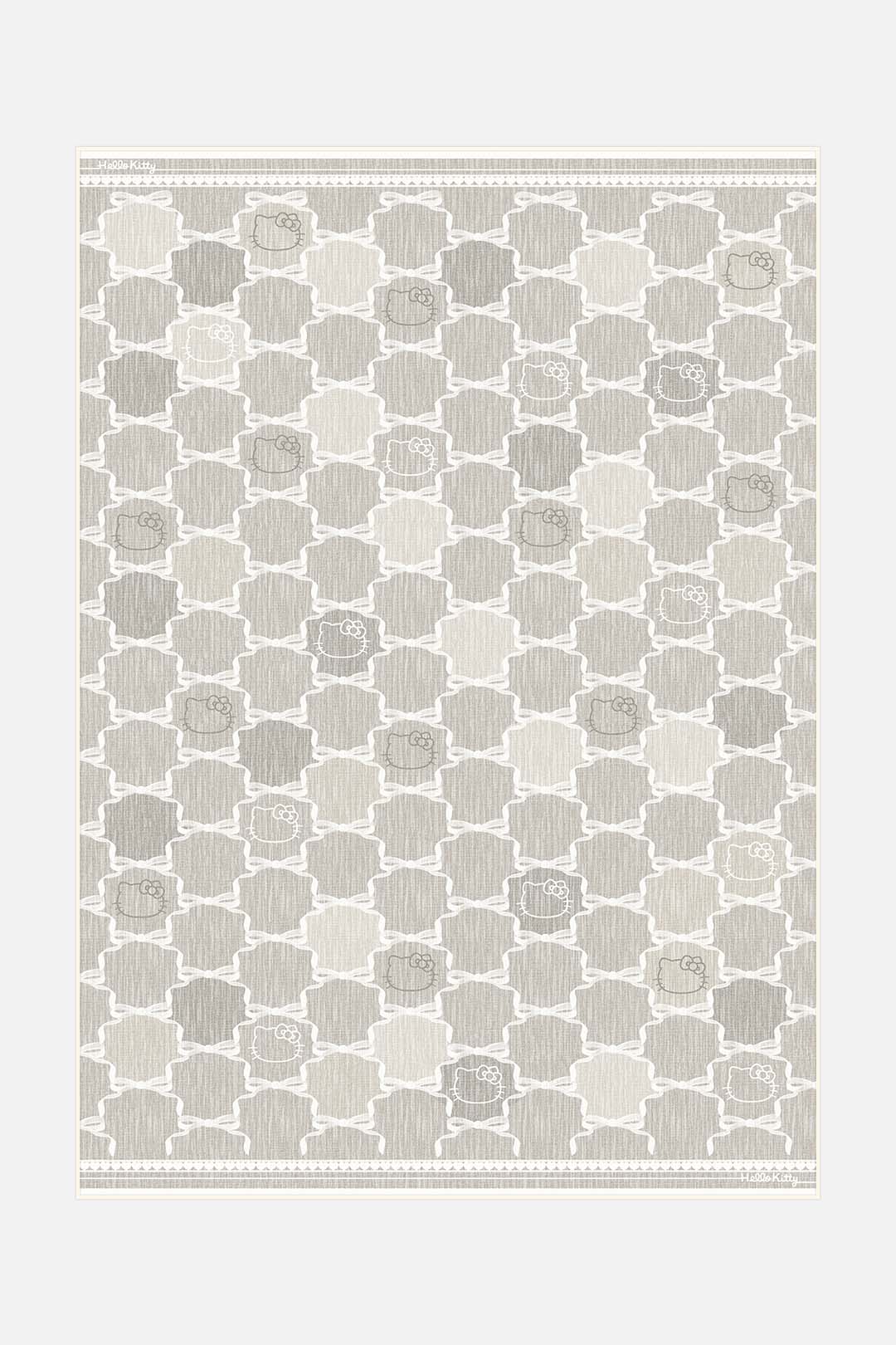 teppana-hello-kitty-trellis-taupe-teppich-waschbar-inkl-rutschfester-matte-kinde image 1