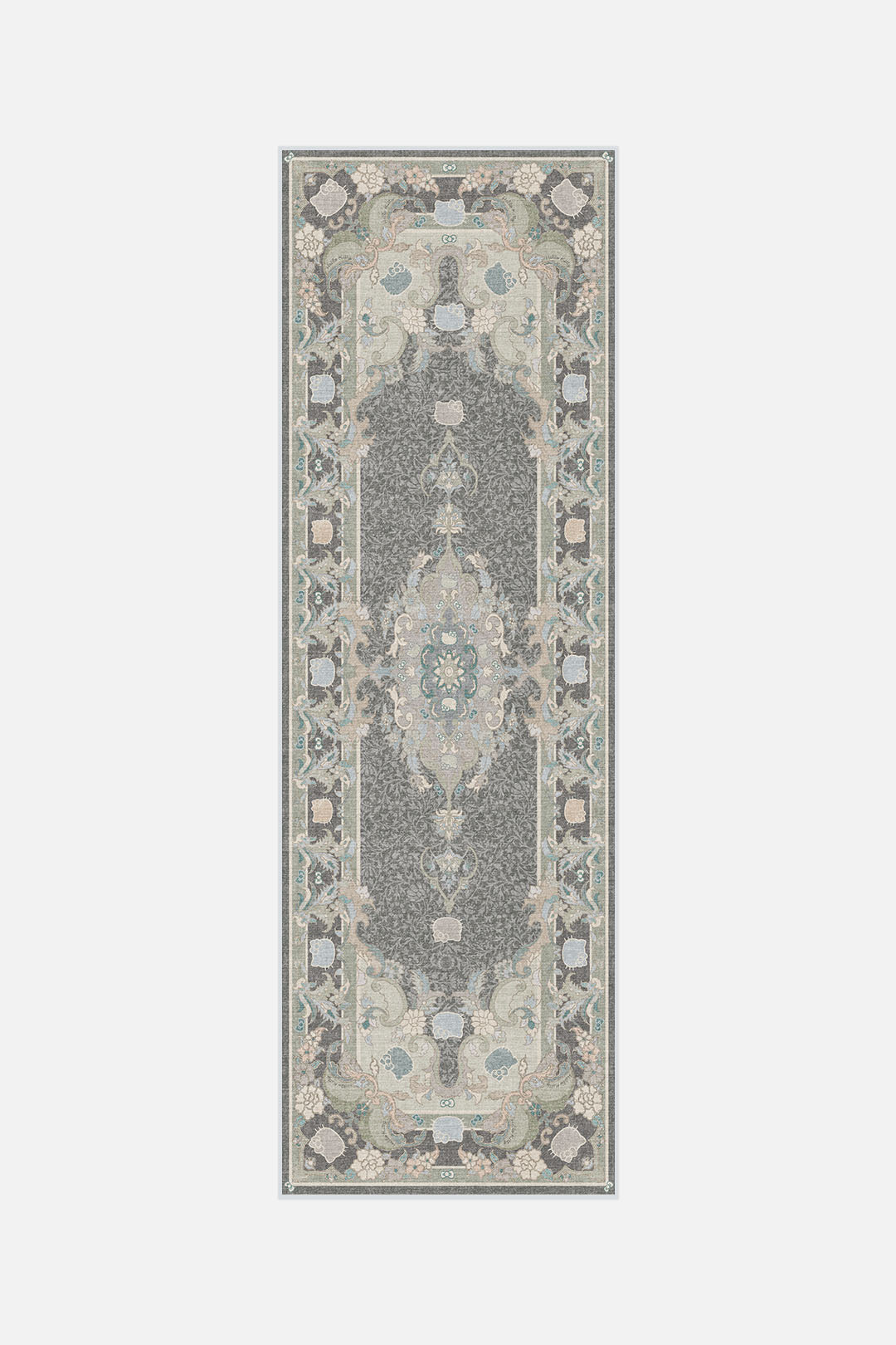 teppana-hello-kitty-orient-grau-teppich-waschbarer-indoor-teppich image 6