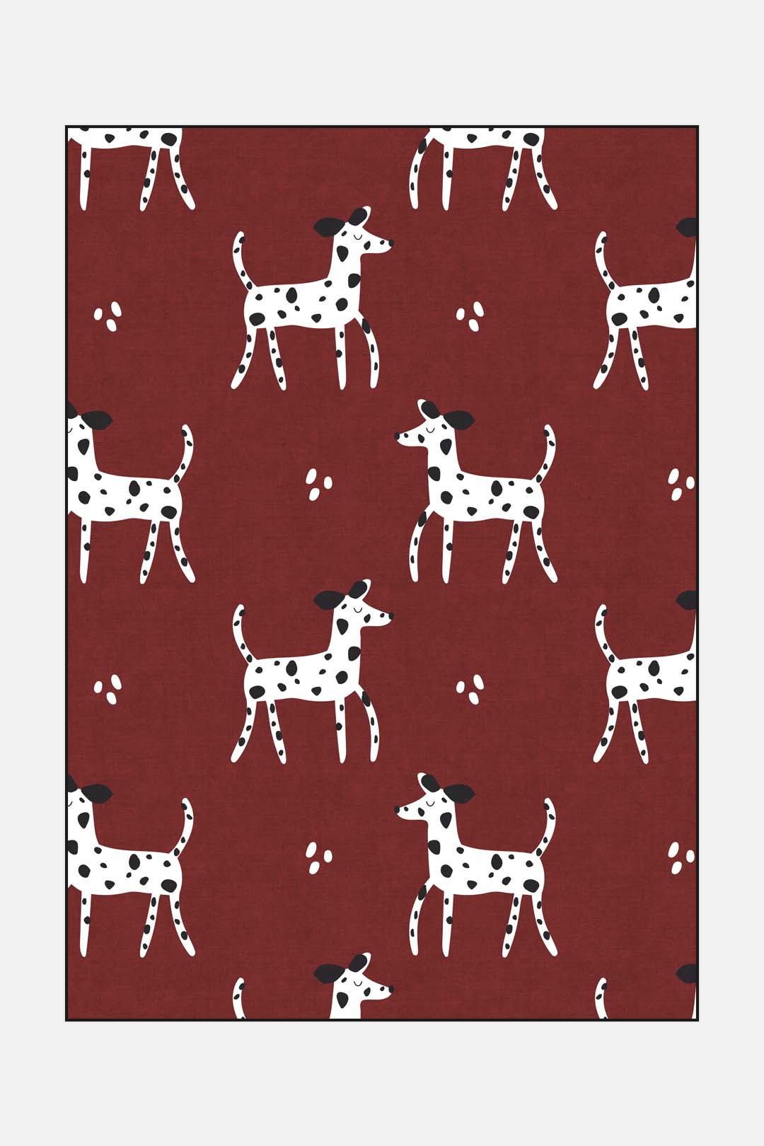 teppana-dalmatiner-rot-teppich-waschbarer-kinderteppich-mit-weicher-haptik-rutsc image 1
