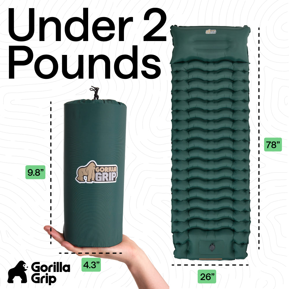 gorilla-grip-inflatable-sleeping-mat-aufblasbare-isomatte-8-9-cm image 6