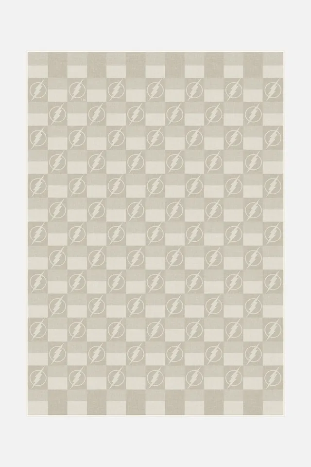 teppana-the-flash-karo-beige-teppich-waschbarer-kinder-indoor-teppich-in-beige-b image 1