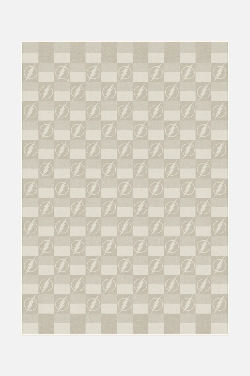 teppana-the-flash-karo-beige-teppich-waschbarer-kinder-indoor-teppich-in-beige-b image 1