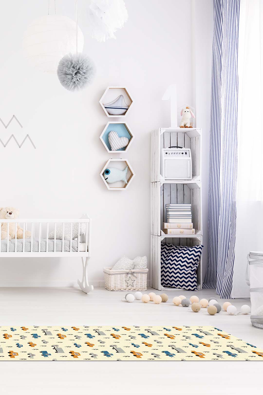 teppana-auto-bunt-kinderteppich-waschbarer-indoor-teppich-mit-rutschfester-matte image 8