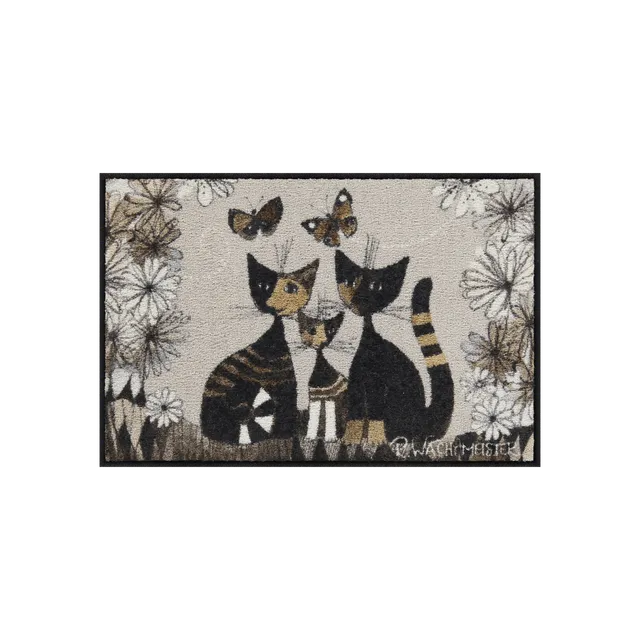 salonloewe-gatti-con-fiori-eingangsmatte-50-x-75-cm-braun-schwarz-waschbare-fu-m image 1