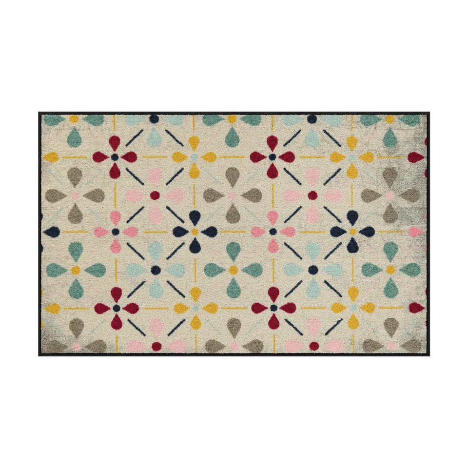 salonloewe-riki-teppich-75-x-120-cm-florale-waschmatte-mit-pastellmotiv image 1