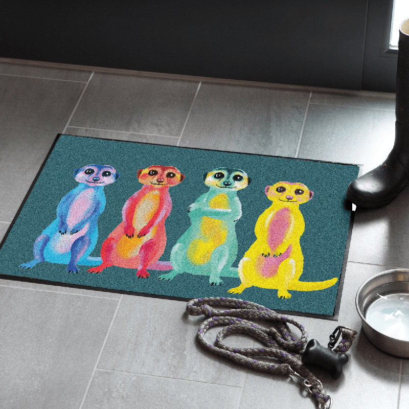 salonloewe-rainbow-meerkats-eingangsmatte-50-x-75-cm-waschbare-fu-matte-mit-erdm image 2
