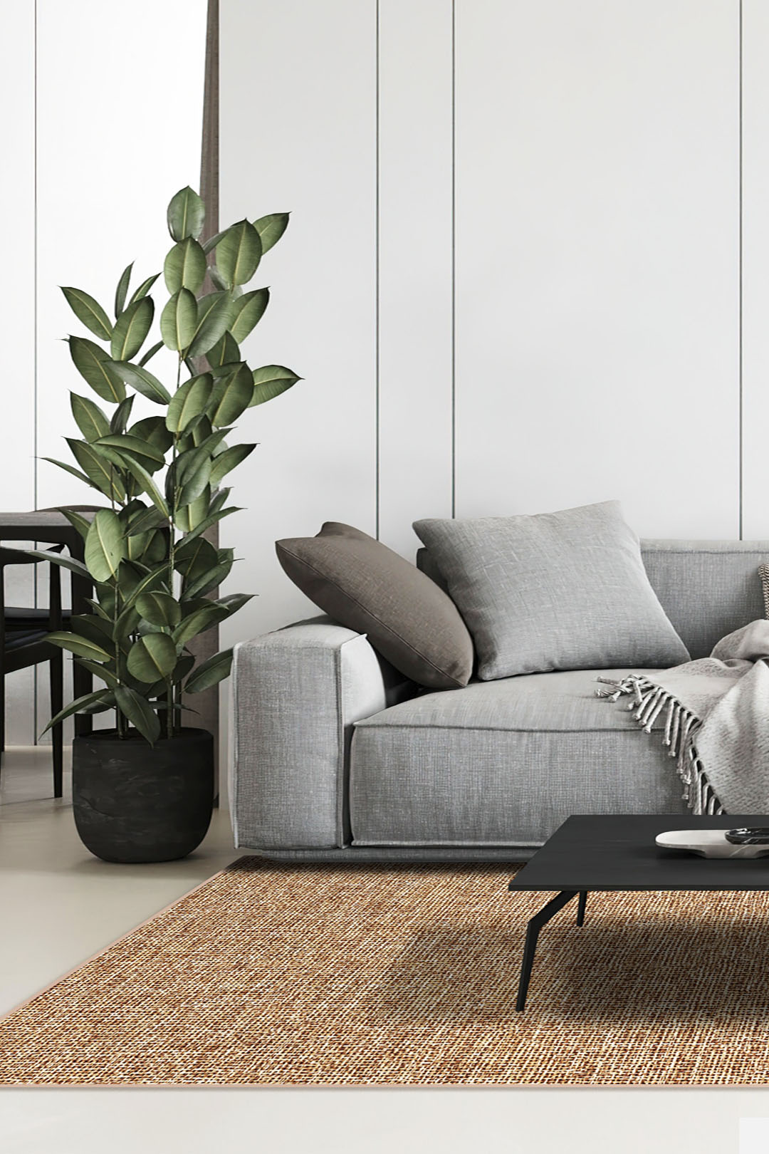 teppana-jute-haptik-giorgia-kastanie-teppich-strapazierf-higer-jute-look-waschba image 4