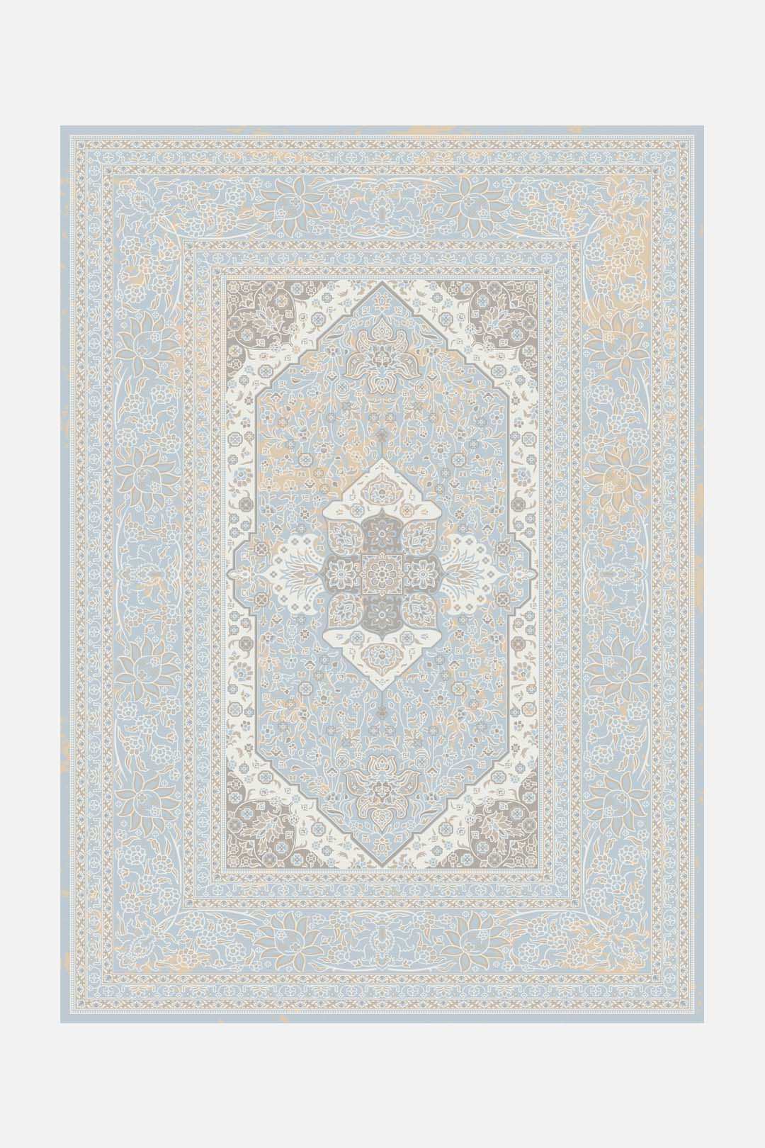 teppana-mahan-taubengrau-teppich-klassischer-waschbarer-teppich-in-grau-blau-ink image 1
