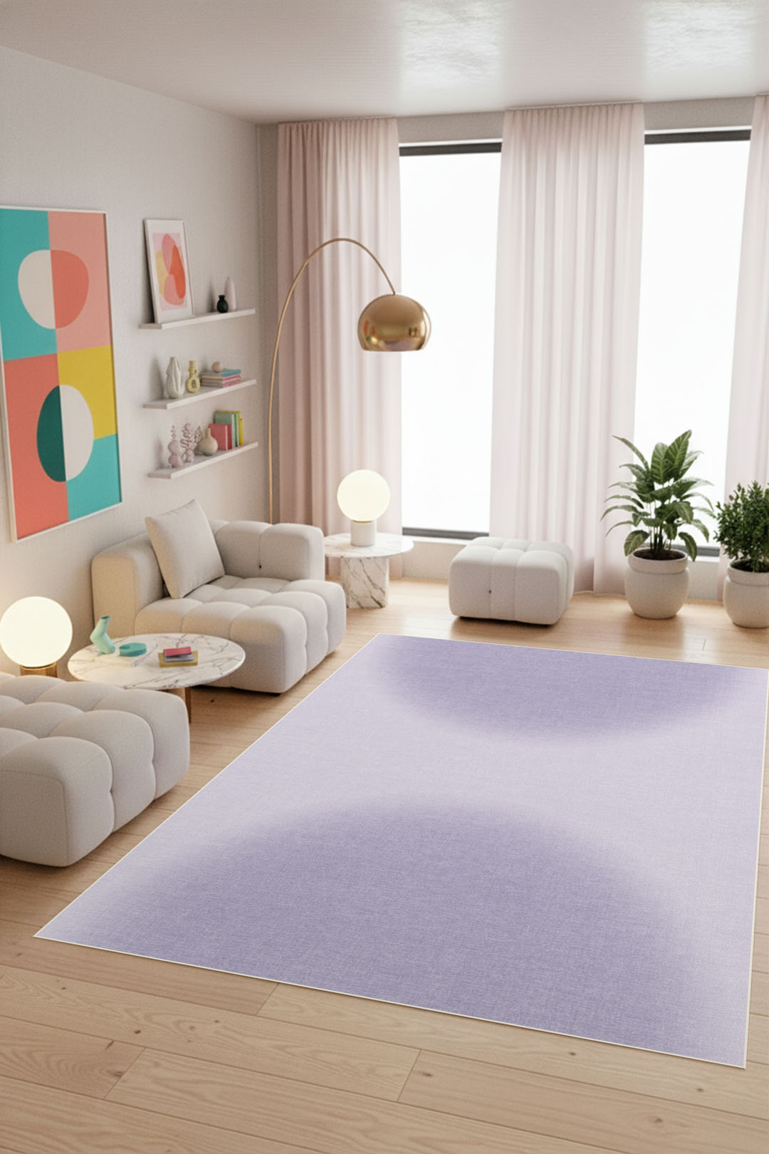 teppana-ombra-lavendel-teppich-waschbarer-designer-teppich-in-creme-inkl-antirut image 4