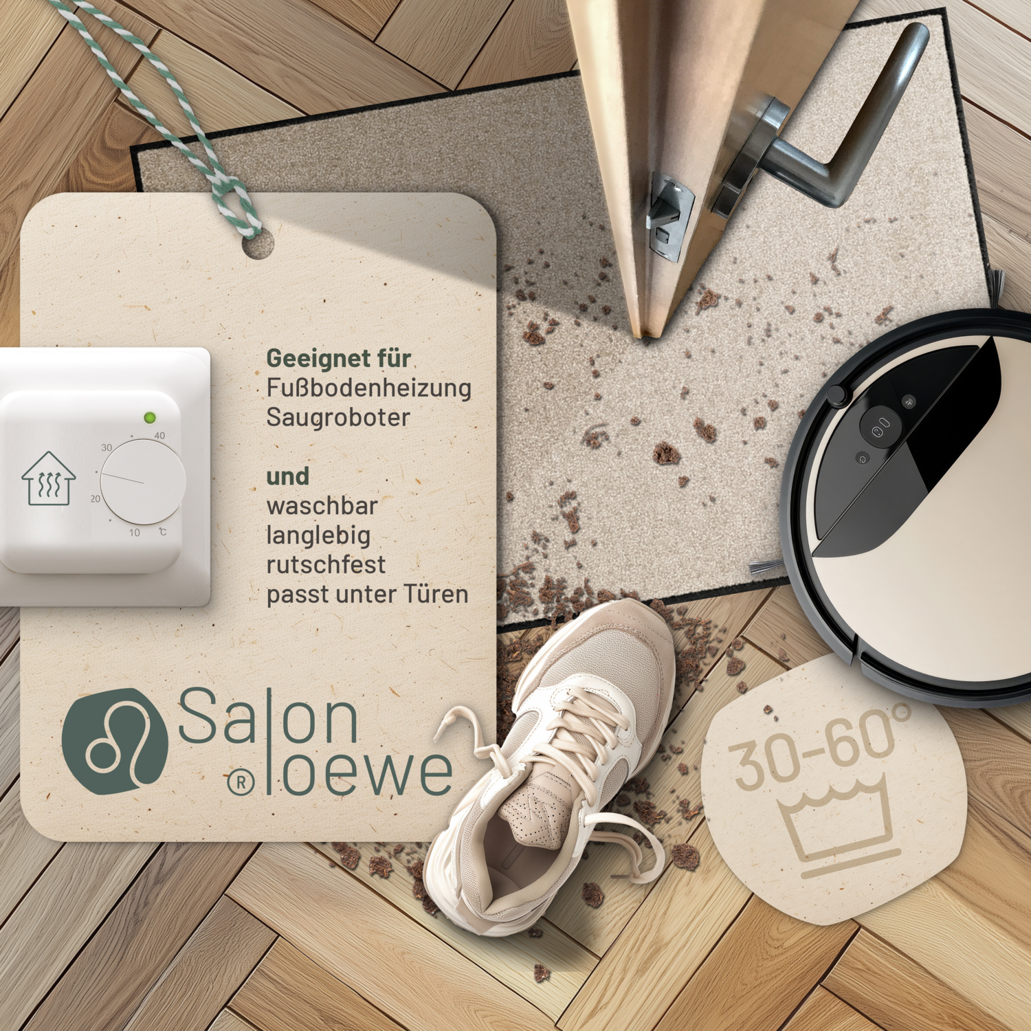 salonloewe-sand-teppich-60-x-85-cm-elegante-fu-matte-in-beige-f-r-flur-und-wohnz image 2