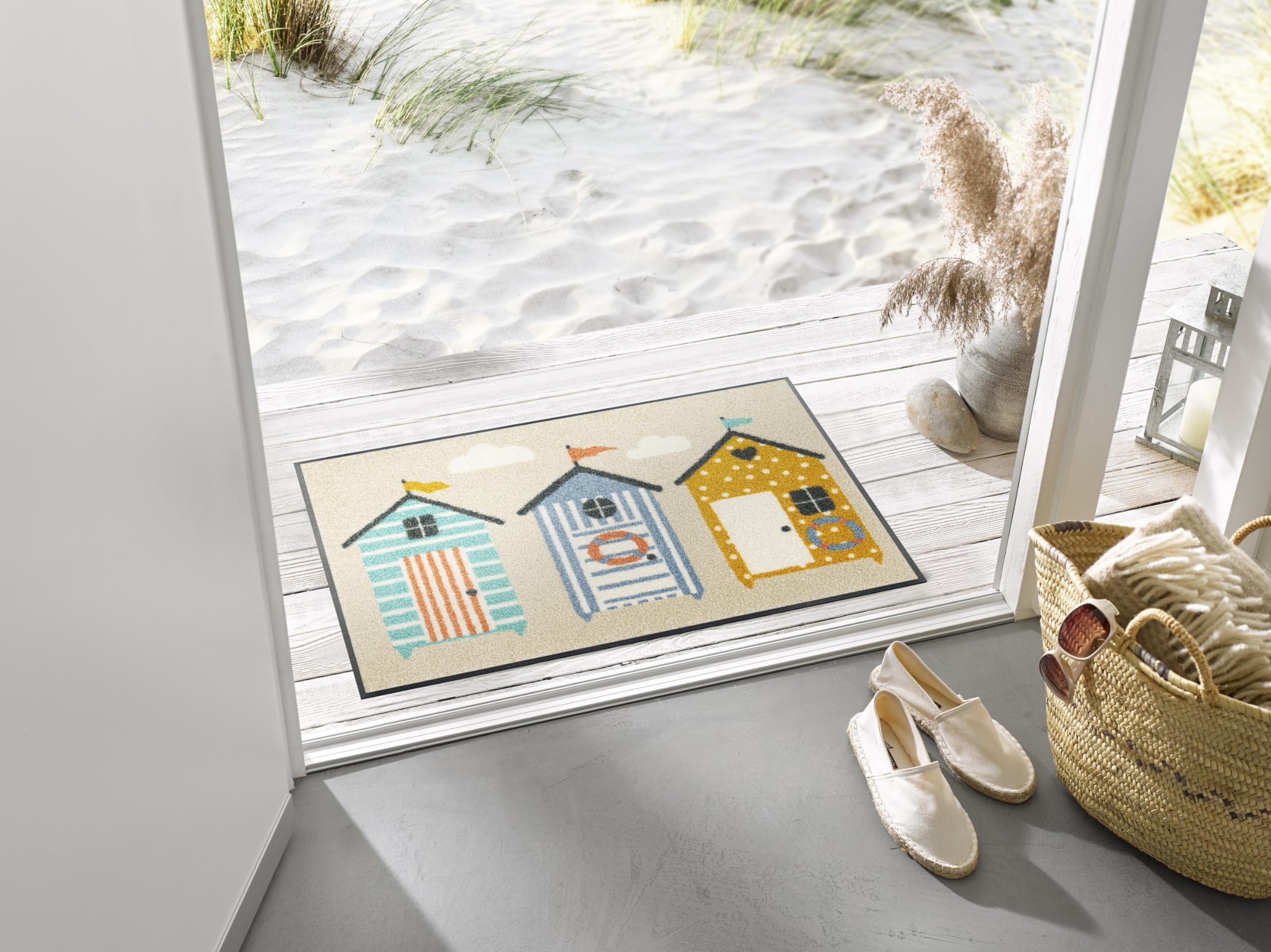 wash-dry-design-fu-matte-beachhut-50x75-cm-waschbare-sauberlaufmatte-in-bunten-f image 2