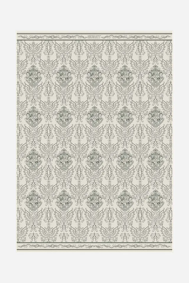 teppana-harry-potter-damast-creme-waschbarer-teppich image 1