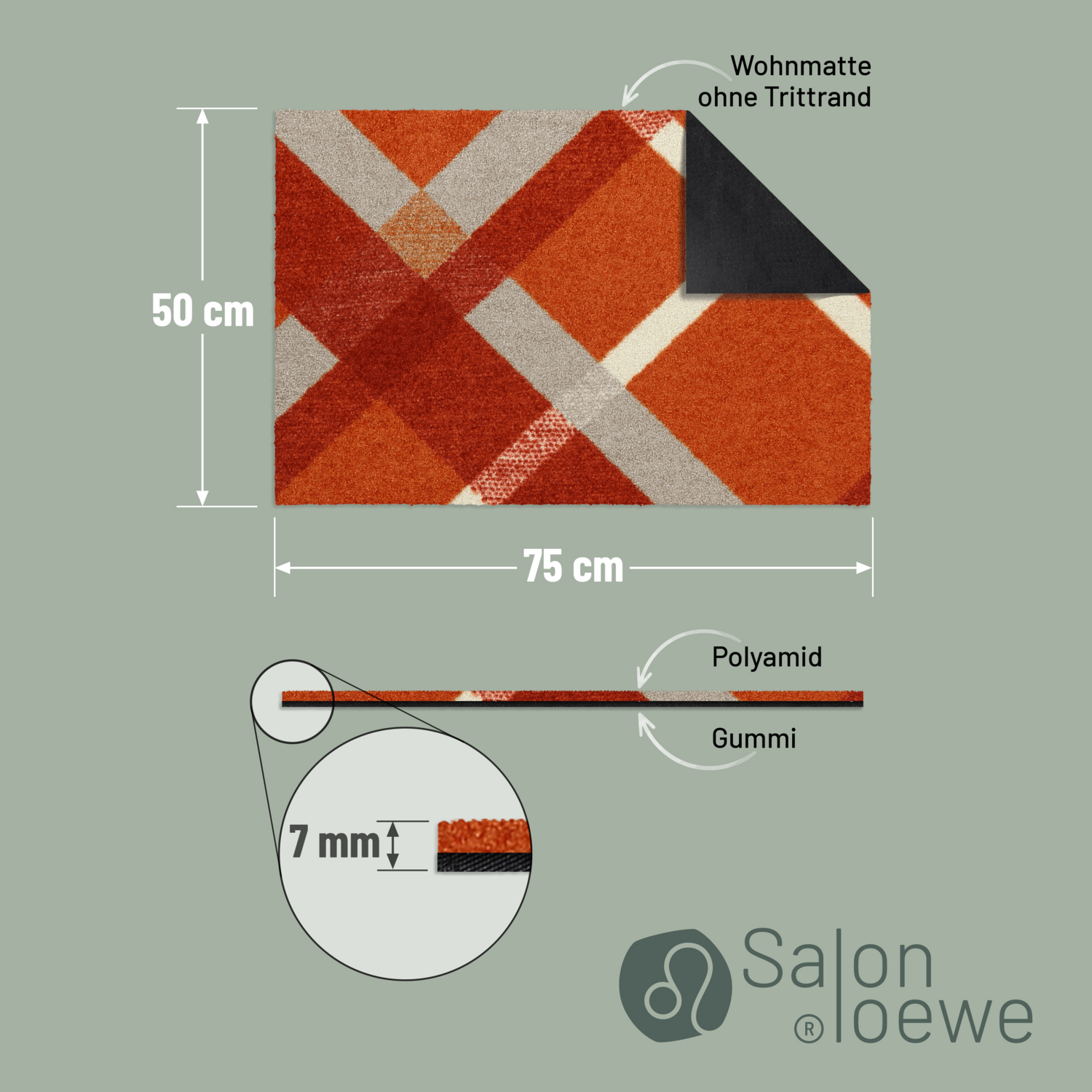 salonloewe-bente-terra-red-teppich-50-x-75-cm-waschbare-fu-matte-in-terrakotta-r image 4